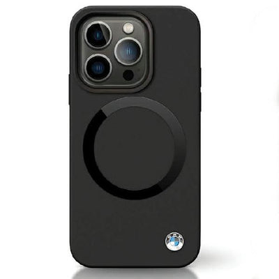BMW BMHMP14LSILBK2 case for iPhone 14 Pro - black Signature Liquid Silicone MagSafe