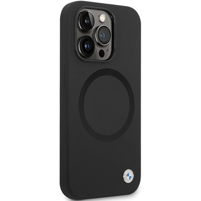 BMW BMHMP14XSILBK2 case for iPhone 14 Pro Max 6.7" - black Signature Liquid Silicone MagSafe