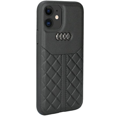 Audi Genuine Leather iPhone 12/12 Pro 6.1" black/black hardcase AU-TPUPCIP12P-Q8/D1-BK