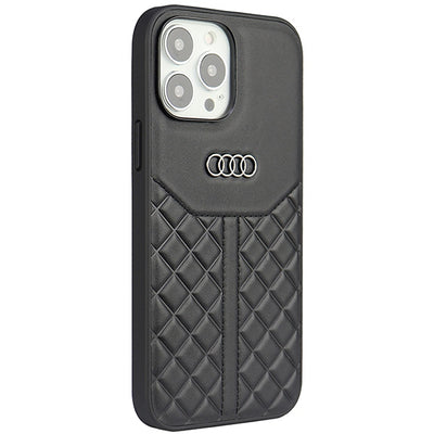 Audi Genuine Leather iPhone 13 Pro Max 6.7" black/black hardcase AU-TPUPPCIP13PM-Q8/D1-BK