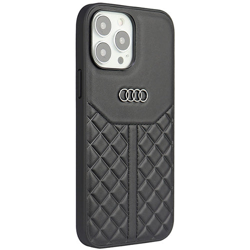 Audi Genuine Leather iPhone 13 Pro Max 6.7" black/black hardcase AU-TPUPPCIP13PM-Q8/D1-BK