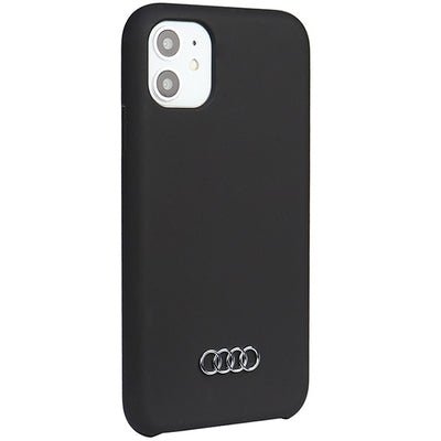 Audi Silicone Case iPhone 11 / Xr 6.1" black/black hardcase AU-LSRIP11-Q3/D1-BK