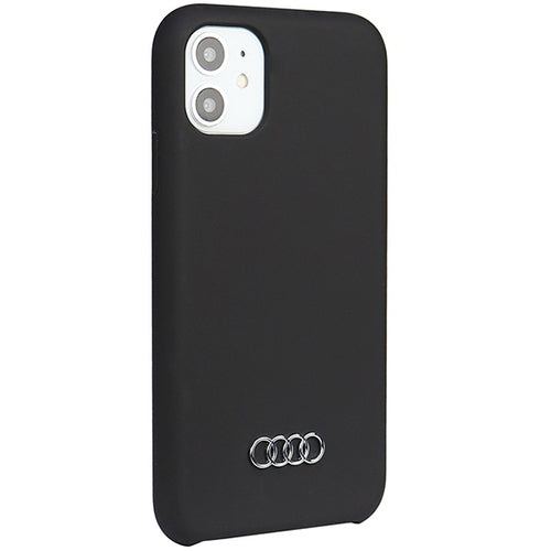 Audi Silicone Case iPhone 11 / Xr 6.1" black/black hardcase AU-LSRIP11-Q3/D1-BK