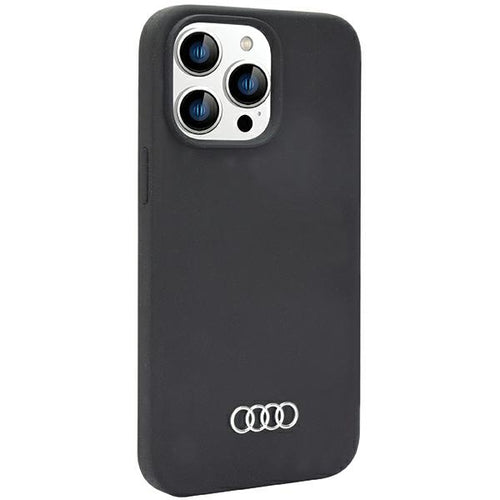 Audi Silicone Case iPhone 14 Pro 6.1" black/black hardcase AU-LSRIP14P-Q3/D1-BK