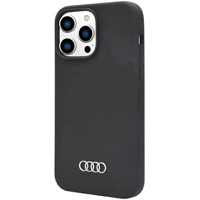 Audi Silicone Case iPhone 14 Pro 6.1" black/black hardcase AU-LSRIP14P-Q3/D1-BK
