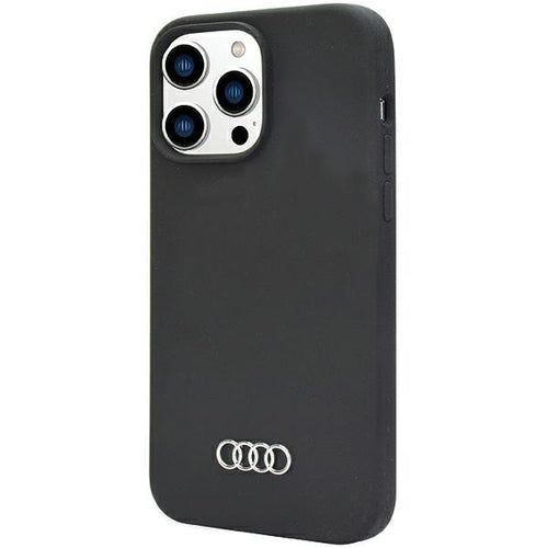 Audi Silicone Case iPhone 14 Pro 6.1" black/black hardcase AU-LSRIP14P-Q3/D1-BK
