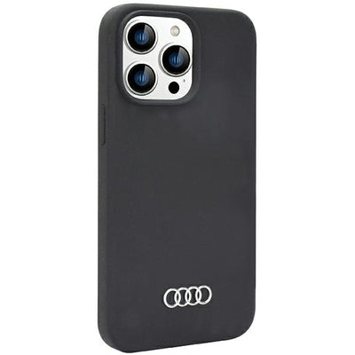 Audi Silicone Case iPhone 14 Pro Max 6.7" black/black hardcase AU-LSRIP14PM-Q3/D1-BK