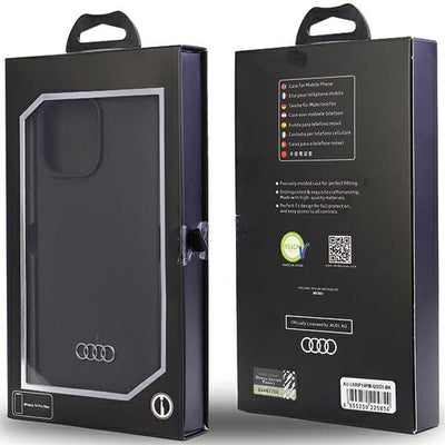 Audi Silicone Case iPhone 14 Pro Max 6.7" black/black hardcase AU-LSRIP14PM-Q3/D1-BK