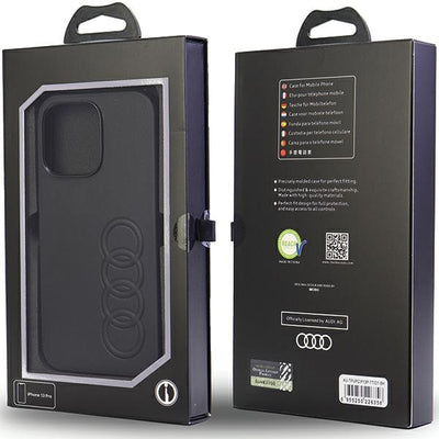 Audi Synthetic Leather iPhone 13 Pro / 13 6.1" black/black hardcase AU-TPUPCIP13P-TT/D1-BK