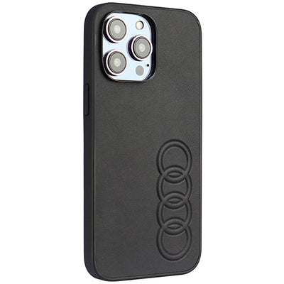 Audi Synthetic Leather iPhone 14 Pro Max 6.7" black/black hardcase AU-TPUPPCIP14PM-TT/D1-BK