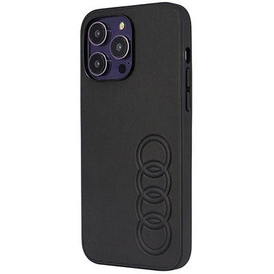 Audi Synthetic Leather iPhone 14 Pro Max 6.7" black/black hardcase AU-TPUPPCIP14PM-TT/D1-BK