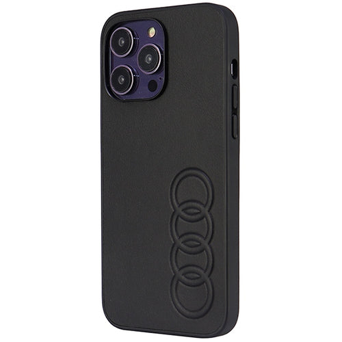 Audi Synthetic Leather iPhone 14 Pro Max 6.7" black/black hardcase AU-TPUPPCIP14PM-TT/D1-BK