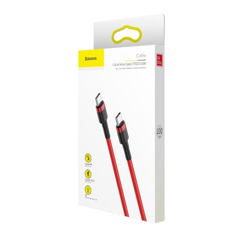 Baseus Cafule Cable USB-C PD 2.0 QC 3.0 60W 1m (Red) - Product Image 6
