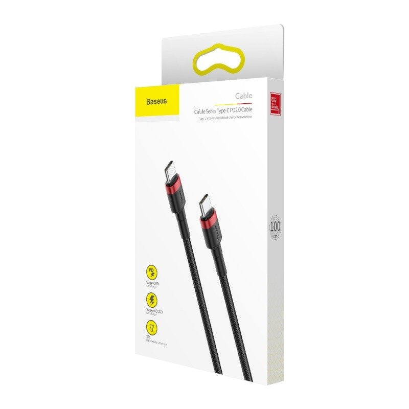 Baseus Cafule Cable USB-C PD 2.0 QC 3.0 60W 2m (Black+Red) - Product Image 6