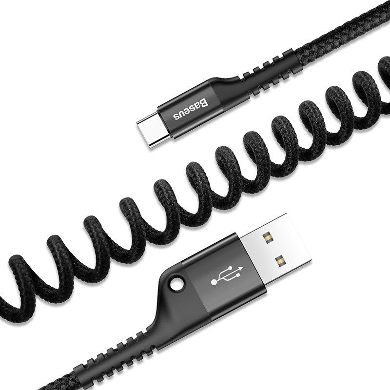 Baseus Spring-loaded USB-C cable 1m 2A (Black) - Product Image 5
