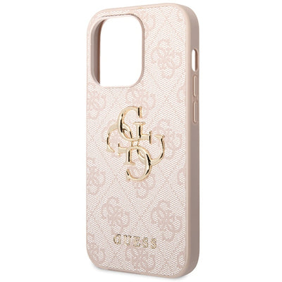Guess 4G Big Metal Logo case for iPhone 15 Pro - pink