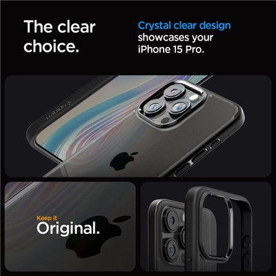 Spigen Crystal Hybrid iPhone 15 Pro Case - Black