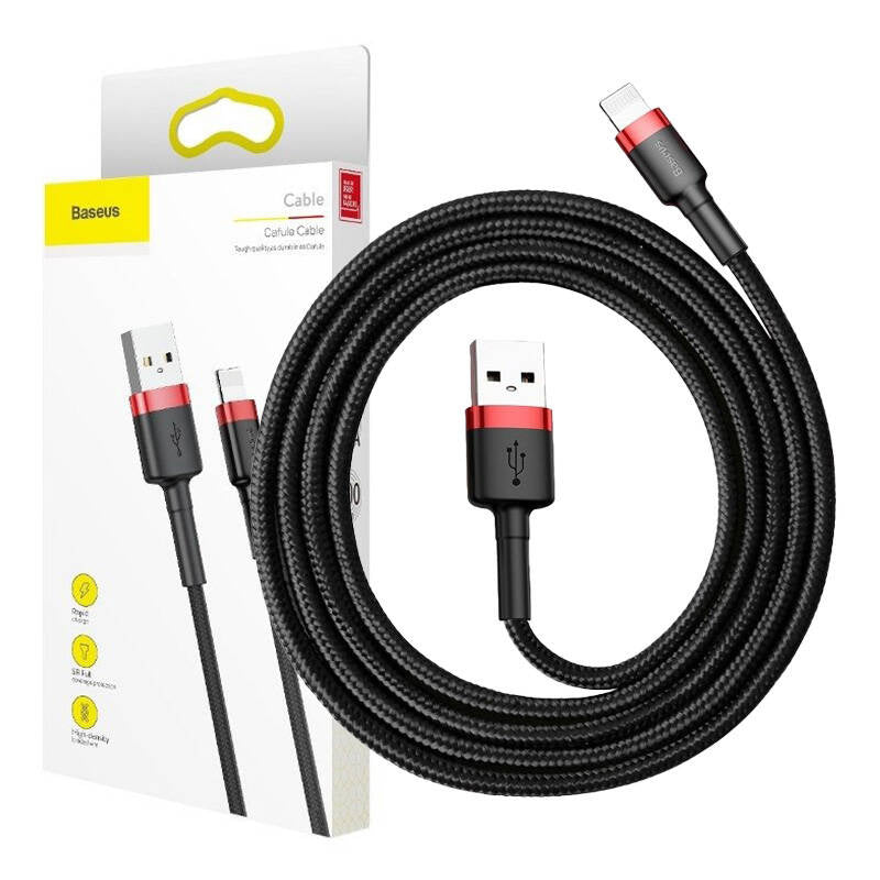 Baseus Cafule USB Lightning Cable 1,5A 2m (Black+Red) - Product Image 8