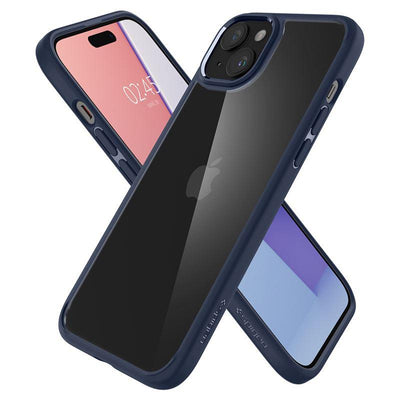 Spigen Crystal Hybrid iPhone 15 Plus Case - Clear Blue
