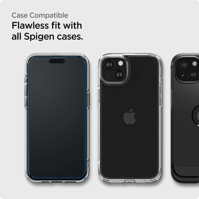 Spigen ALM Glass FC tempered glass for iPhone 15 Plus - black 2 pcs.