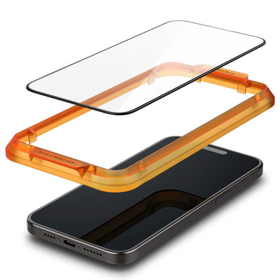 Spigen ALM Glass FC Tempered Glass for iPhone 15 Pro - Black 2 pcs.