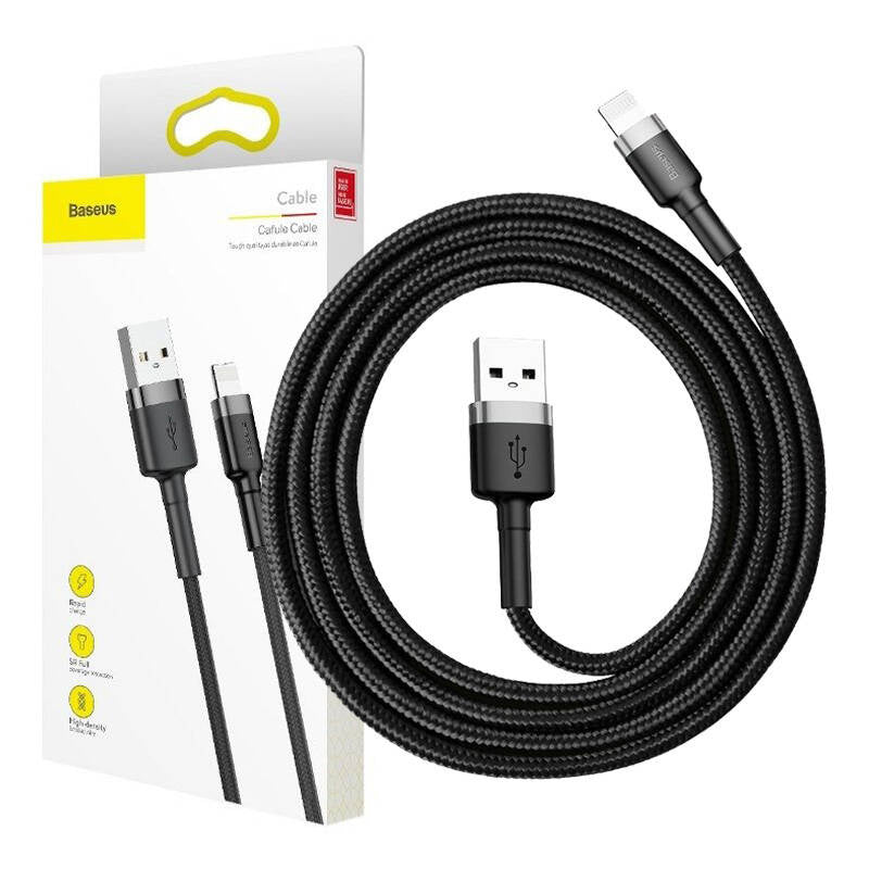 Baseus Cafule USB Lightning Cable 1,5A 2m (Gray+Black) - Product Image 11