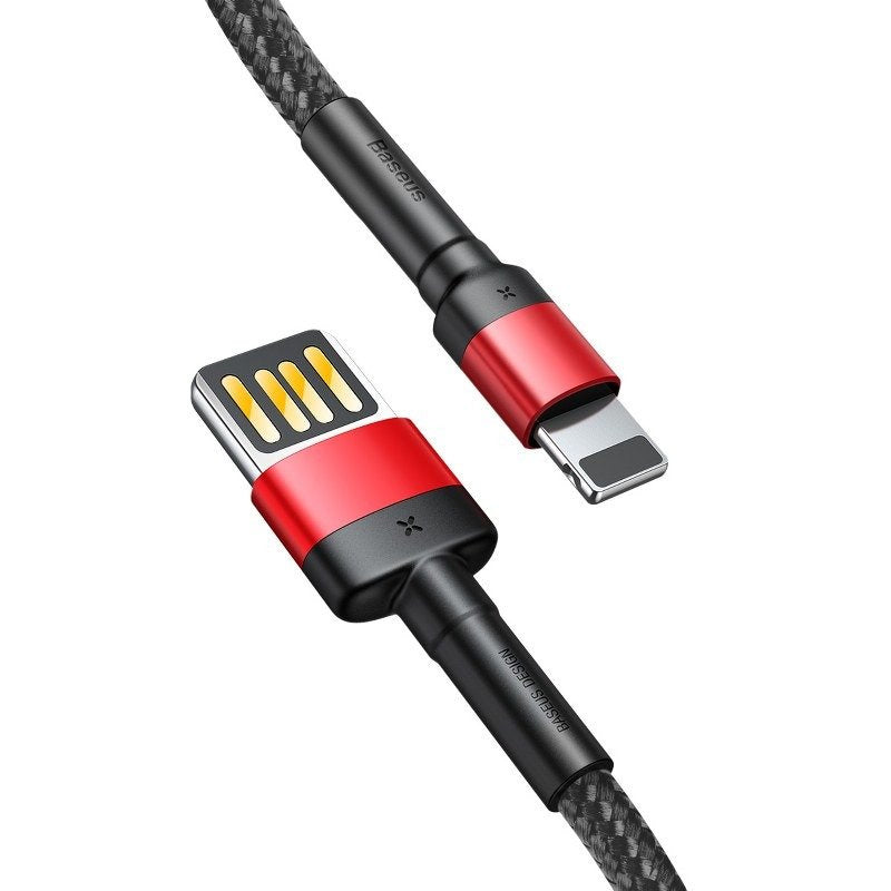 Baseus Cafule Double-sided USB Lightning Cable 2,4A 1m (Black+Red) - Product Image 3