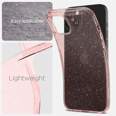 Spigen Liquid Crystal Glitter iPhone 15 Plus Case - Pink/Clear