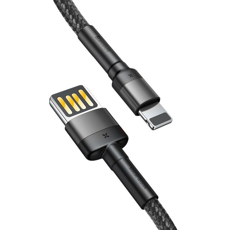 Baseus Cafule Double-sided USB Lightning Cable 1.5A 2m (Gray+Black) - Product Image 2