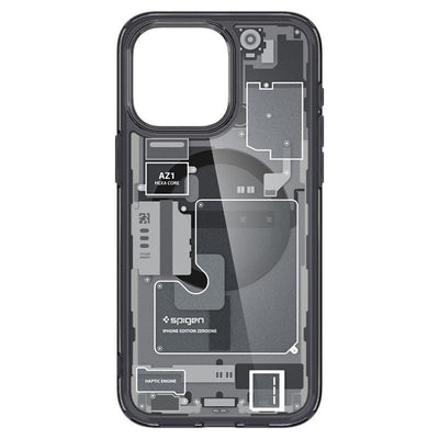 Spigen Ultra Hybrid Mag Case with MagSafe for iPhone 15 Pro - Dark Gray (Zero One Pattern)