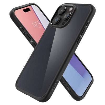 Spigen Ultra Hybrid iPhone 15 Pro Max Case - Clear Black