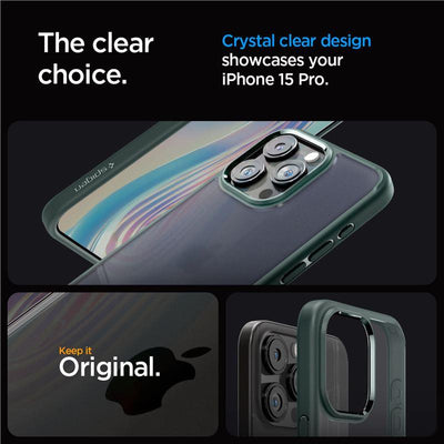 Spigen Ultra Hybrid iPhone 15 Pro Case - Dark Green