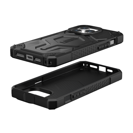 UAG Monarch Pro case with MagSafe for iPhone 15 Pro Max - black carbon