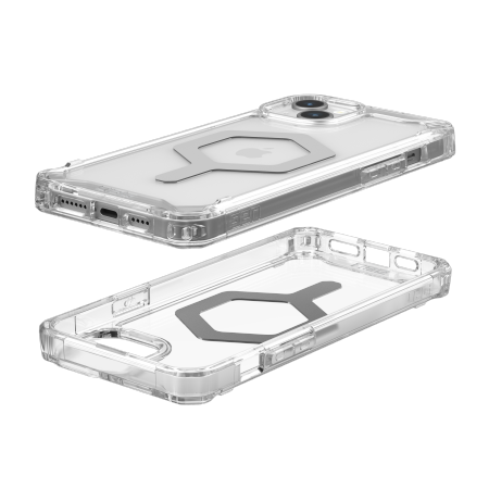 UAG Plyo MagSafe case for iPhone 15 Plus - transparent and silver