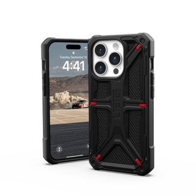 UAG Monarch case for iPhone 15 Pro - black kevlar