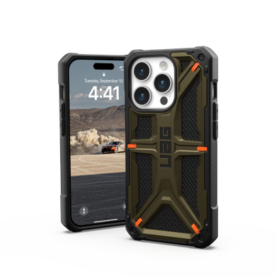 UAG Monarch case for iPhone 15 Pro - green kevlar