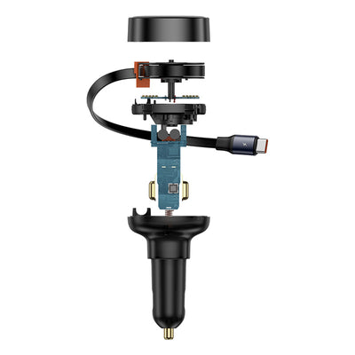 Baseus Enjoyment Pro USB-C (female) / USB-C (male) 60W car charger - black