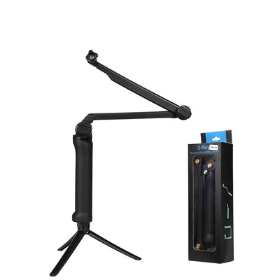 3 in 1 Monopod Tripod with Selfie Stick for GoPro - Black — Hurtel