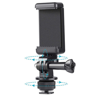 Phone/Sports Camera Holder with Adapter - Black — Hurtel