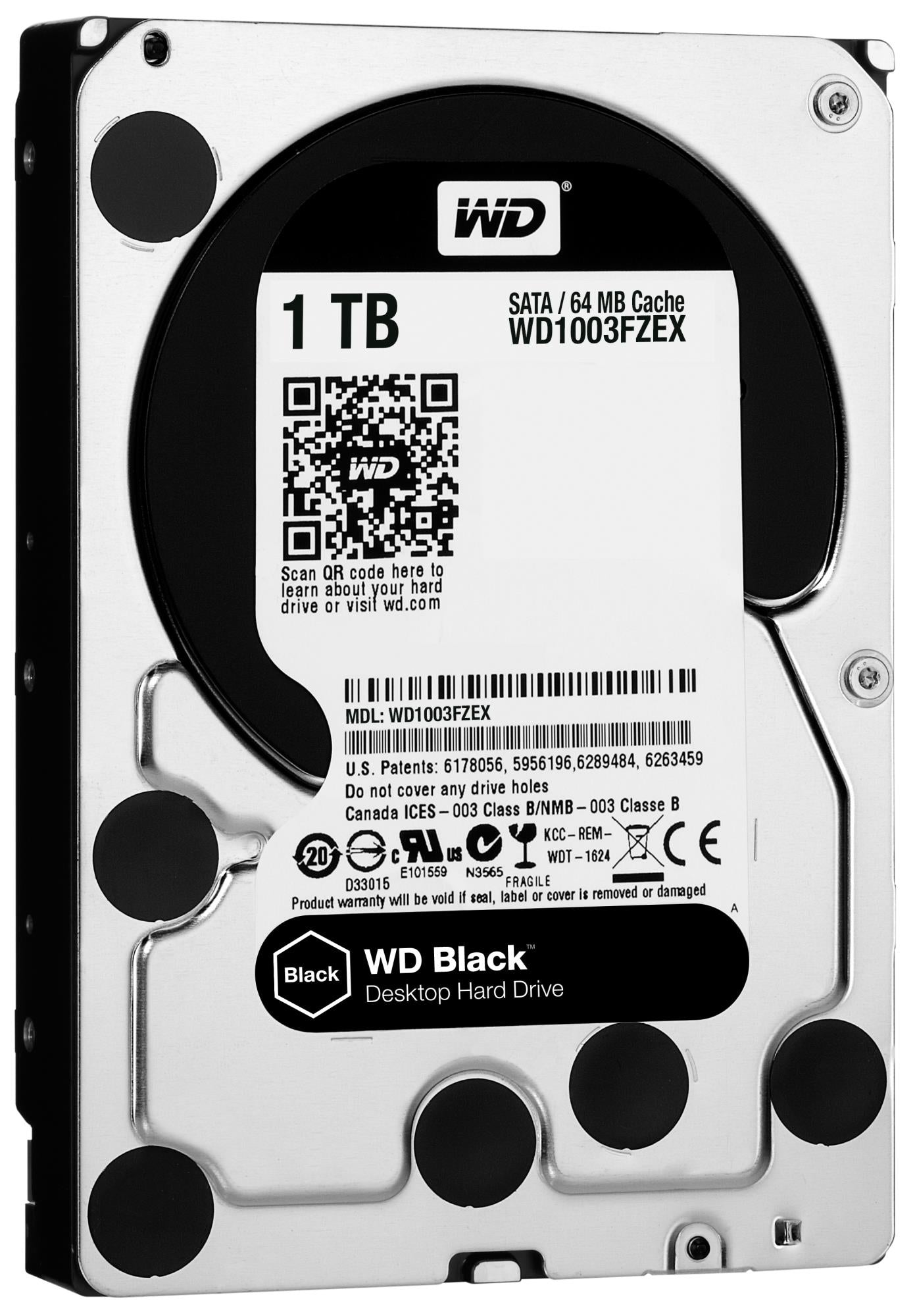 HDD WESTERN DIGITAL Black 1TB SATA 3.0 64 MB 7200 rpm 3,5" WD1003FZEX