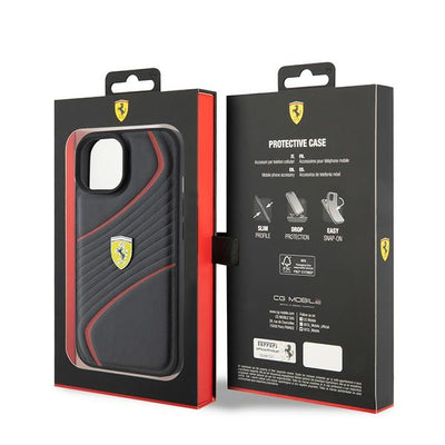 Ferrari FEHCP15SPTWK iPhone 15 6.1" black/black hardcase Twist Metal Logo