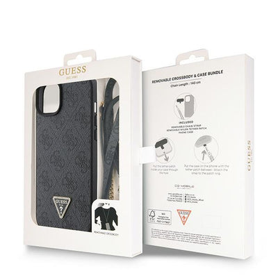 Guess GUHCP15MP4TDSCPK iPhone 15 Plus 6.7" black/black hardcase Crossbody 4G Metal Logo