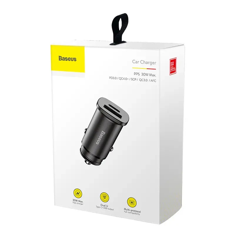 Ładowarka samochodowa Baseus Square PPS QC4.0 / PD3.0 5A 30W (czarna) - Product Image 5