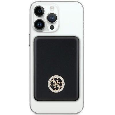 Guess MagSafe 4G Strassed Metal Logo induction power bank 15W 5000mAh - black