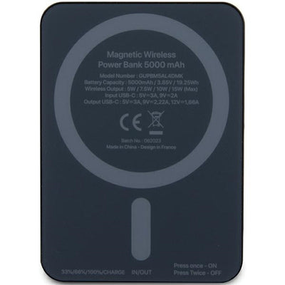 Guess MagSafe Metal Script Logo induction power bank 15W 5000mAh - black