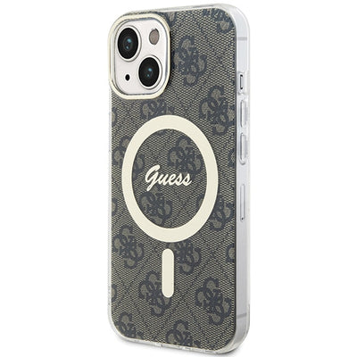 Guess IML 4G MagSafe case for iPhone 15 - brown