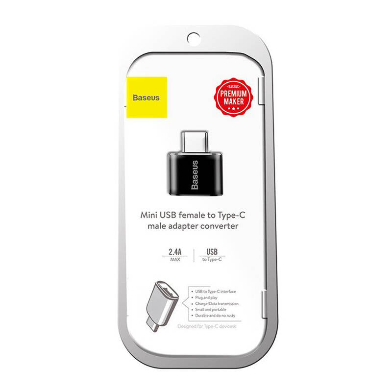 Baseus USB to USB Type-C Adapter 2.4A (Black) - Product Image 7