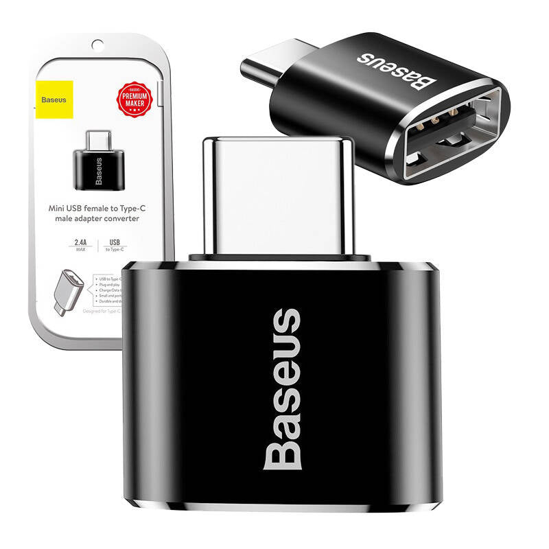 Baseus USB to USB Type-C Adapter 2.4A (Black) - Product Image 8