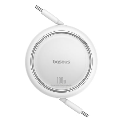 Baseus Free2Draw Mini USB-C - USB-C 100W 1m retractable cable - white