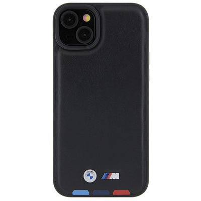 BMW BMHCP15M22PTDK iPhone 15 Plus 6.7" black/black Leather Stamp Tricolor